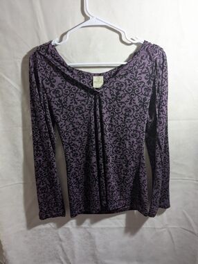 Whimsigoth Y2K Thin Purple Hoodie